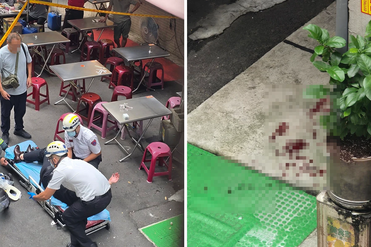 恐怖高空襲擊！北投男買臭豆腐遭5樓磁磚砸頭　當場濺血送醫