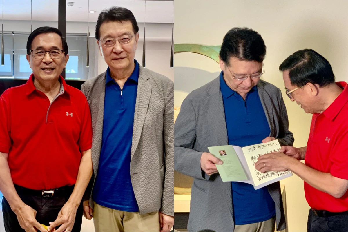 趙少康訪沈伯洋遭藍營圍剿　陳水扁曬合照嘆「命運大不同」