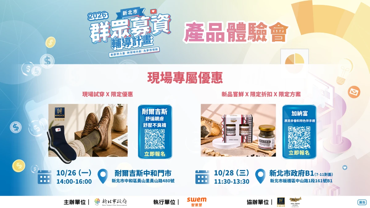新北群募創意新品接力登場！產品體驗會接力開跑　邀市民搶先體驗在地品牌魅力