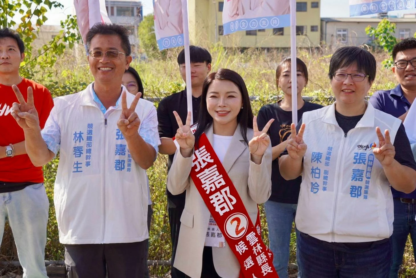張嘉郡抽到2號喊勝利在握　合體黃尤美斗六車隊掃街拚勝選